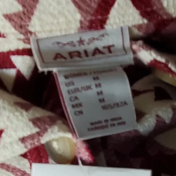 Ariat Fillmore Shirt Jacket, Southwestern/Aztec Print, Button Front, Relaxed - Picture 3 of 5